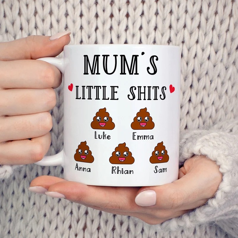 Personalized Mum's Little Shits Mug