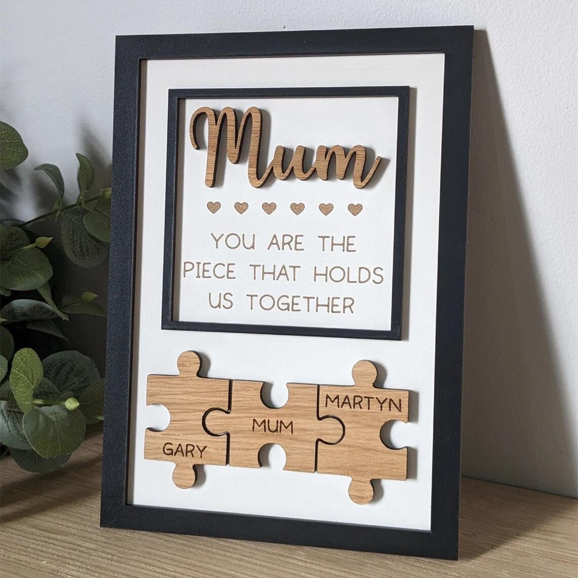 You are the Piece that holds us together Personalized Mum Puzzle Plaque Mother's Day Gift