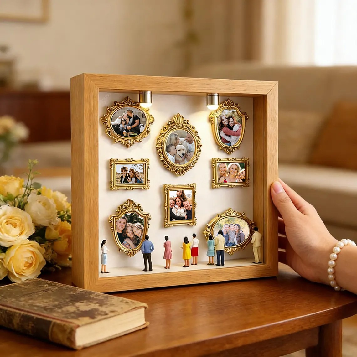 Personalised Mini Museum Box Photo Memory Keepsake Gifts for Mum Grandma