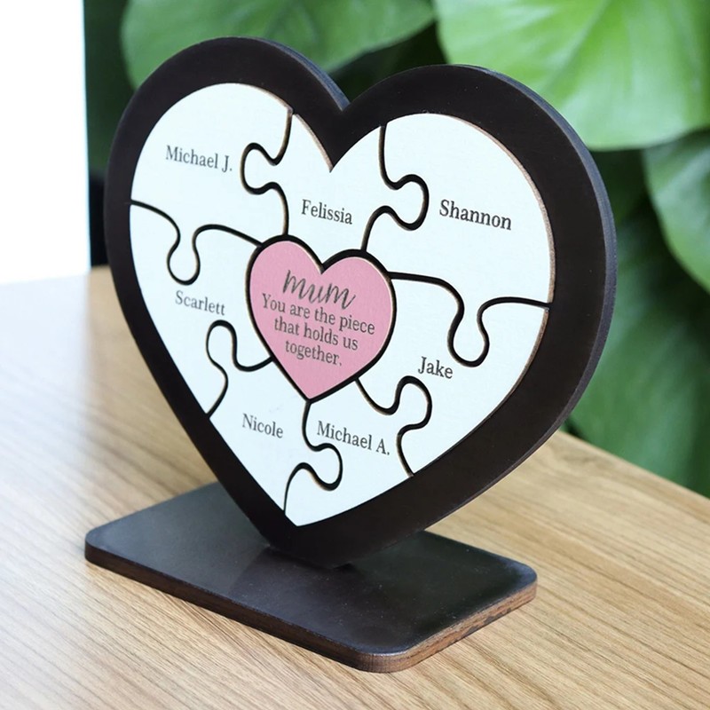 You are the Piece that holds us together Personalized Puzzle Design Heart Gift
