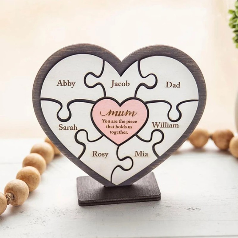 You are the Piece that holds us together Personalized Puzzle Design Heart Gift