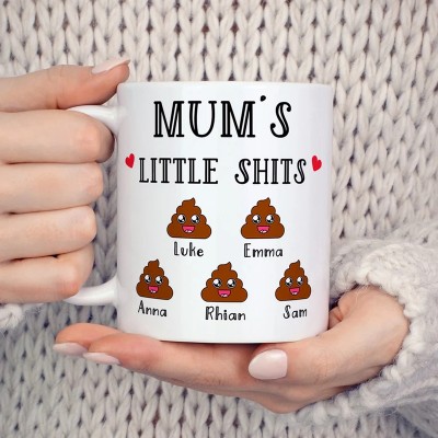 Personalized Mum's Little Shits Mug
