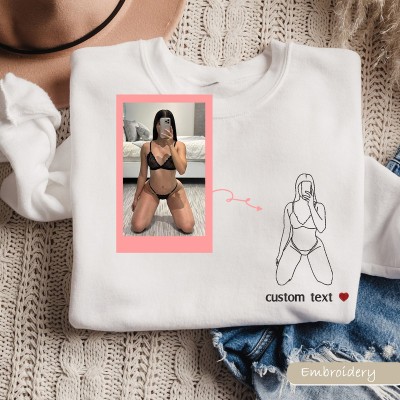 Custom Embroidered Spicy Sweatshirt for Boyfriend Husband Soulmate