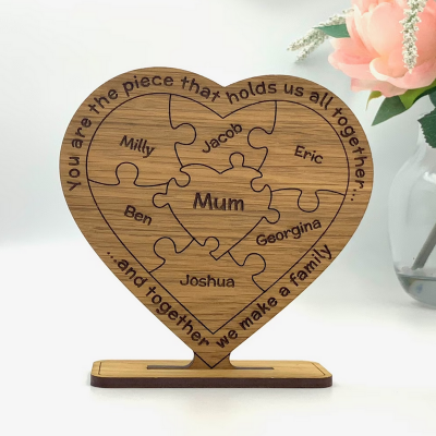 You are the Piece that holds us together Personalized Puzzle Design Heart Gift